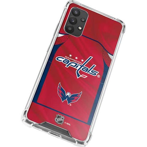 NHL Washington Capitals Home Jersey Galaxy A32 5G Clear Case