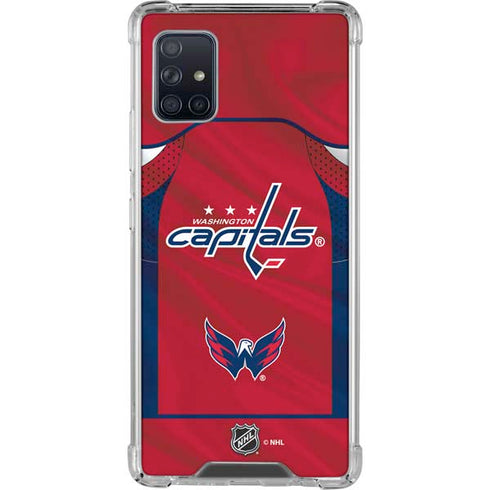 NHL Washington Capitals Home Jersey Galaxy A51 5G Clear Case