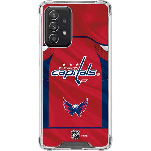 NHL Washington Capitals Home Jersey Galaxy A52 5G Clear Case