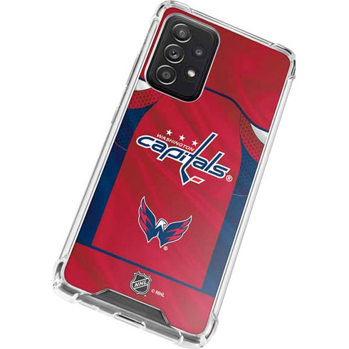 NHL Washington Capitals Home Jersey Galaxy A52 5G Clear Case