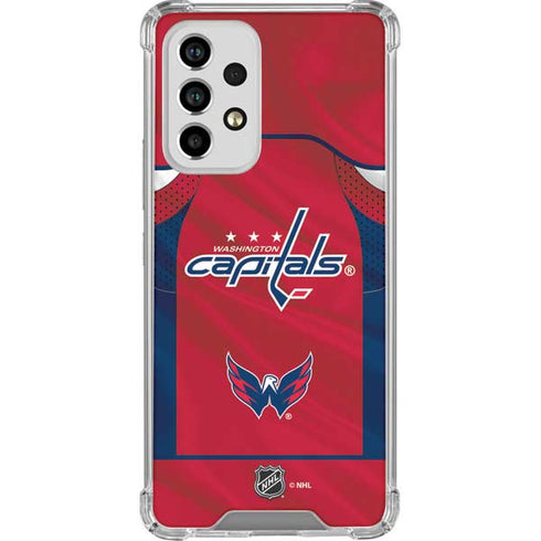 NHL Washington Capitals Home Jersey Galaxy A53 5G Clear Case