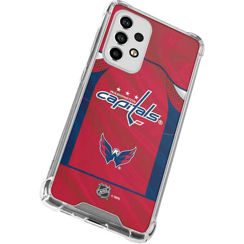 NHL Washington Capitals Home Jersey Galaxy A53 5G Clear Case