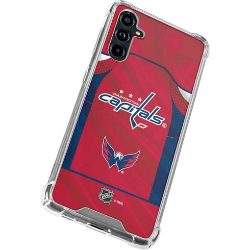 NHL Washington Capitals Home Jersey Galaxy A54 5G Clear Case