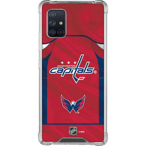 NHL Washington Capitals Home Jersey Galaxy A71 5G Clear Case