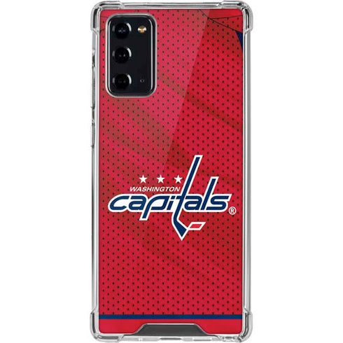 NHL Washington Capitals Home Jersey Galaxy Note20 5G Clear Case