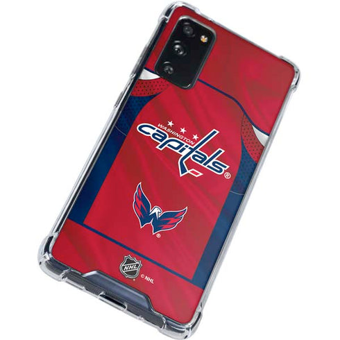 NHL Washington Capitals Home Jersey Galaxy S20 FE Clear Case
