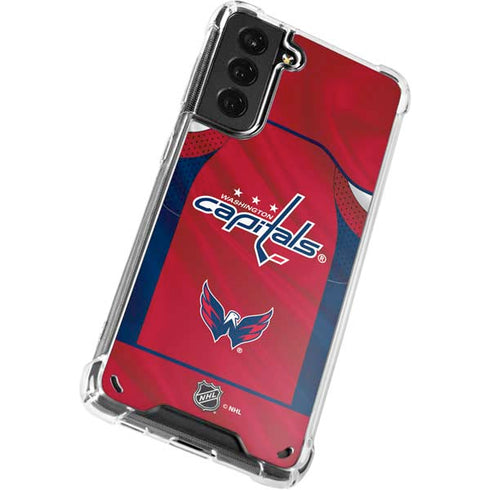 NHL Washington Capitals Home Jersey Galaxy S21 Plus 5G Clear Case