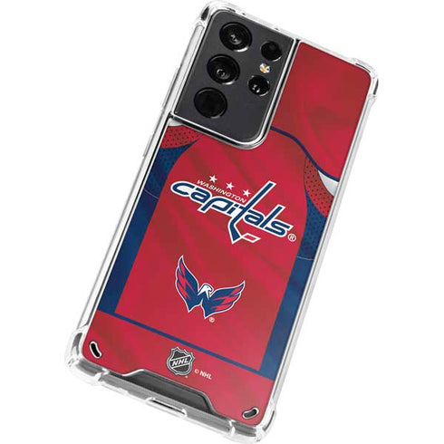 NHL Washington Capitals Home Jersey Galaxy S21 Ultra 5G Clear Case