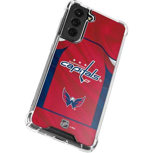 NHL Washington Capitals Home Jersey Galaxy S22 Clear Case