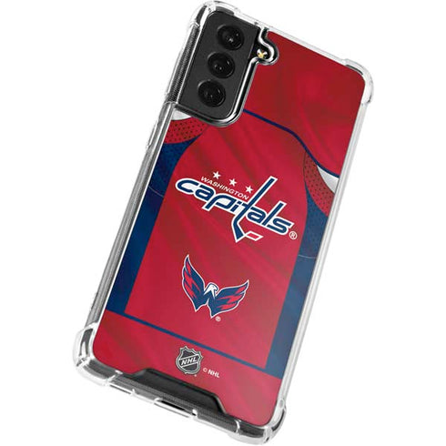 NHL Washington Capitals Home Jersey Galaxy S22 Plus Clear Case