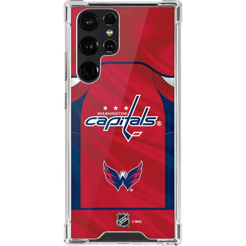 NHL Washington Capitals Home Jersey Galaxy S22 Ultra Clear Case