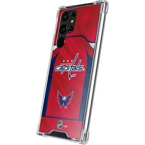 NHL Washington Capitals Home Jersey Galaxy S22 Ultra Clear Case
