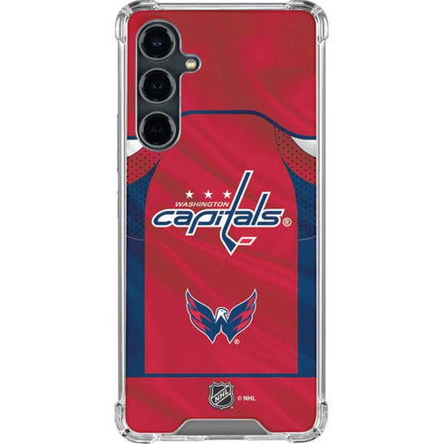 NHL Washington Capitals Home Jersey Galaxy S23 FE Clear Case