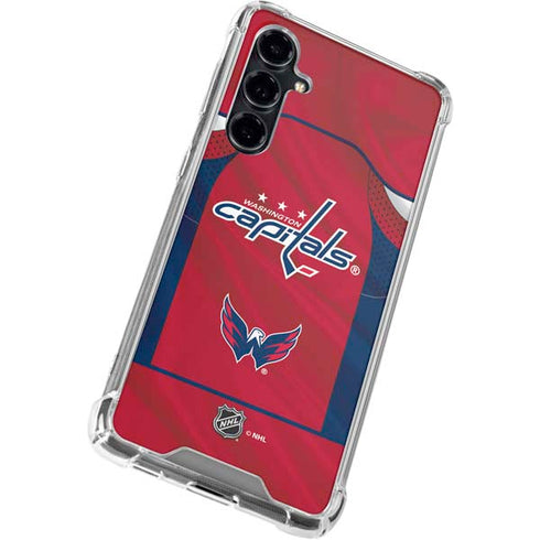 NHL Washington Capitals Home Jersey Galaxy S23 FE Clear Case