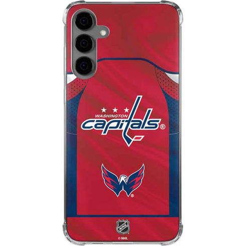 NHL Washington Capitals Home Jersey Galaxy S24 Plus Clear Case