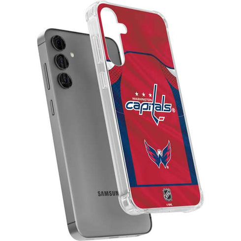 NHL Washington Capitals Home Jersey Galaxy S24 Plus Clear Case