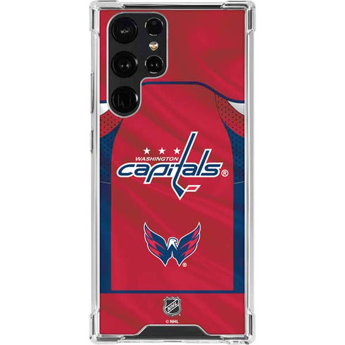 NHL Washington Capitals Home Jersey Galaxy S24 Ultra Clear Case