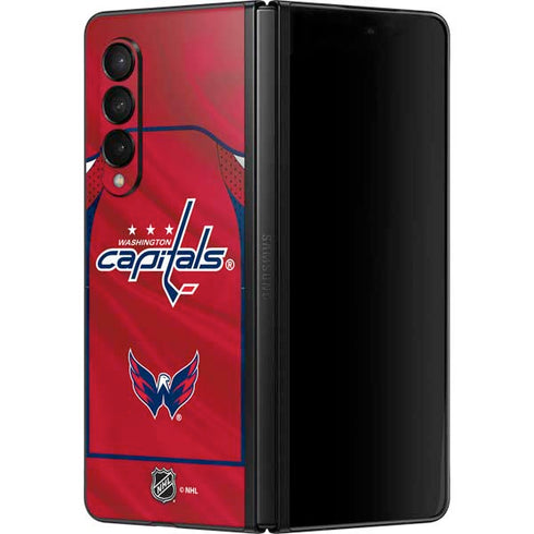 NHL Washington Capitals Home Jersey Galaxy Z Fold3 5G Skin