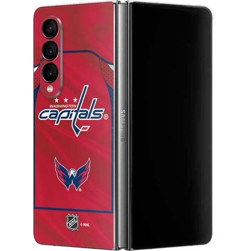 NHL Washington Capitals Home Jersey Galaxy Z Fold4 5G Skin