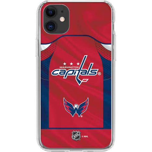 NHL Washington Capitals Home Jersey iPhone 11 Clear Case