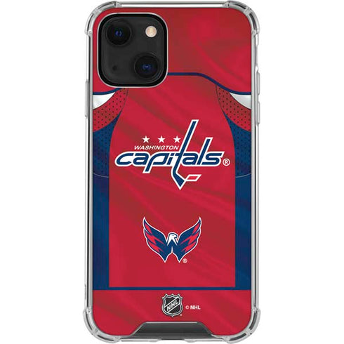 NHL Washington Capitals Home Jersey iPhone 14 Plus Clear Case