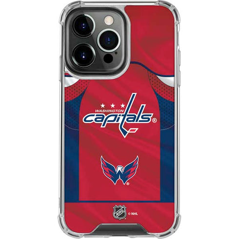 NHL Washington Capitals Home Jersey iPhone 14 Pro Clear Case