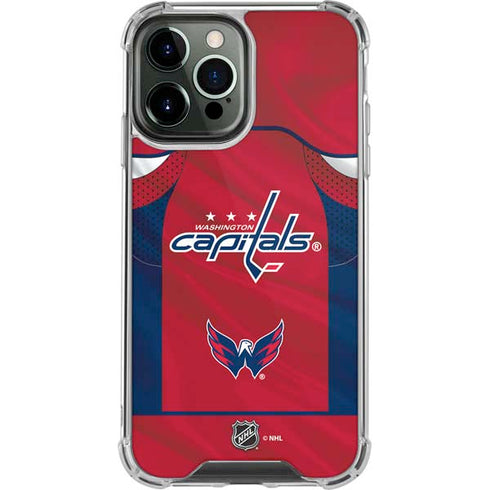 NHL Washington Capitals Home Jersey iPhone 14 Pro Max Clear Case