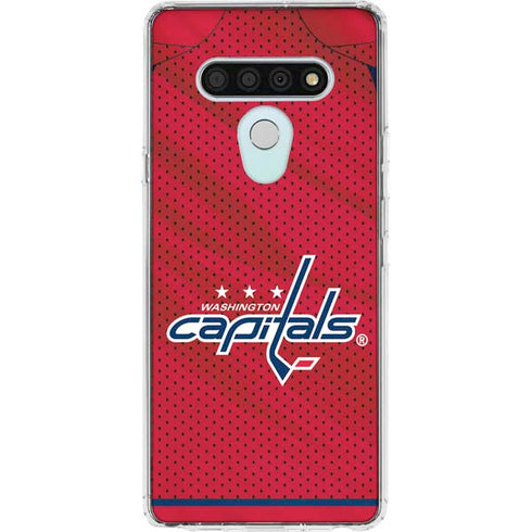 NHL Washington Capitals Home Jersey LG Stylo 6 Clear Case