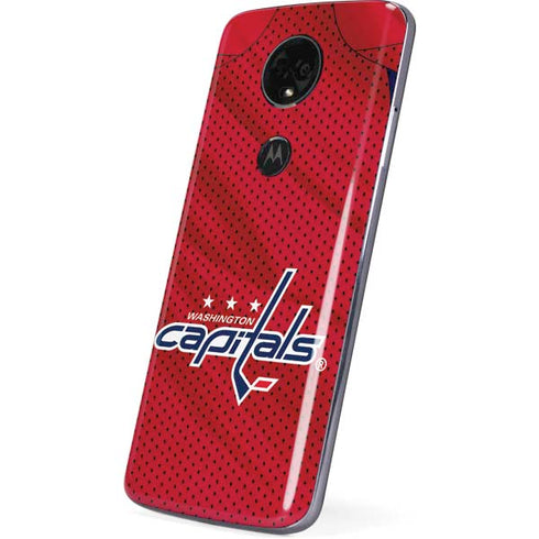 NHL Washington Capitals Home Jersey Moto E5 Plus Skin