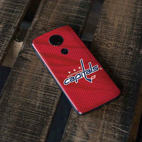 NHL Washington Capitals Home Jersey Moto E5 Plus Skin