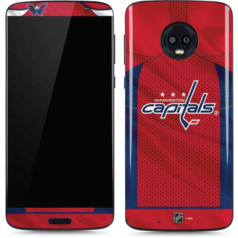 NHL Washington Capitals Home Jersey Moto G6 Skin