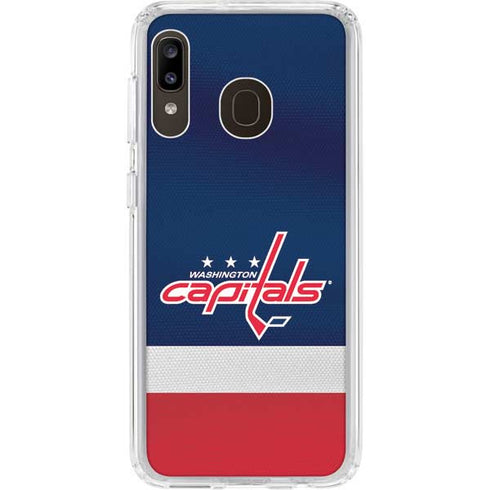 NHL Washington Capitals Jersey Galaxy A20 Clear Case