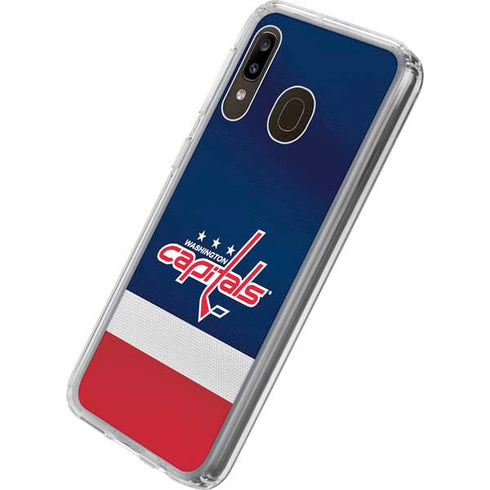 NHL Washington Capitals Jersey Galaxy A20 Clear Case