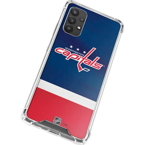 NHL Washington Capitals Jersey Galaxy A32 5G Clear Case