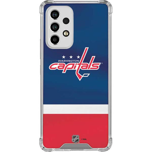 NHL Washington Capitals Jersey Galaxy A53 5G Clear Case