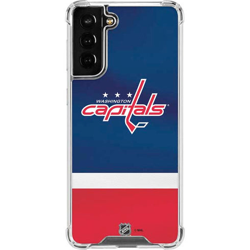 NHL Washington Capitals Jersey Galaxy S21 FE Clear Case