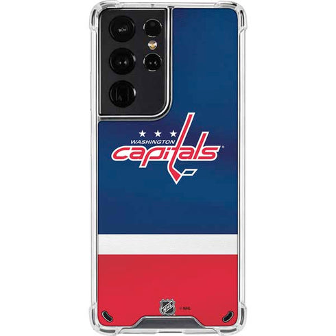 NHL Washington Capitals Jersey Galaxy S21 Ultra 5G Clear Case