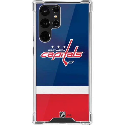 NHL Washington Capitals Jersey Galaxy S22 Ultra Clear Case