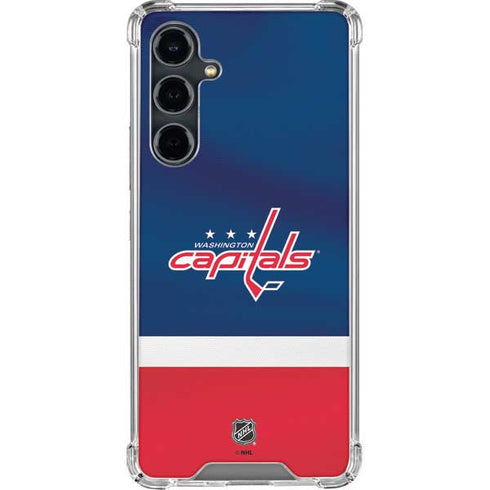 NHL Washington Capitals Jersey Galaxy S23 FE Clear Case
