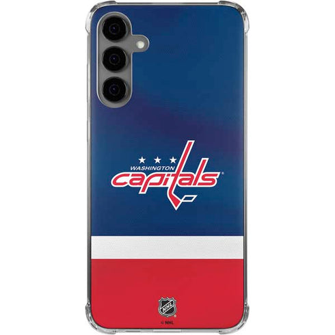 NHL Washington Capitals Jersey Galaxy S24 Plus Clear Case