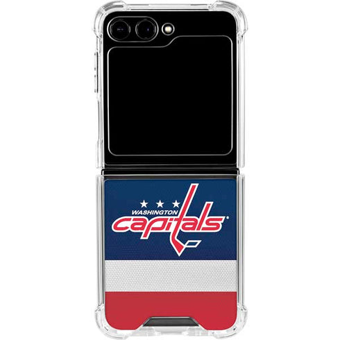 NHL Washington Capitals Jersey Galaxy Z Flip5 5G Clear Case