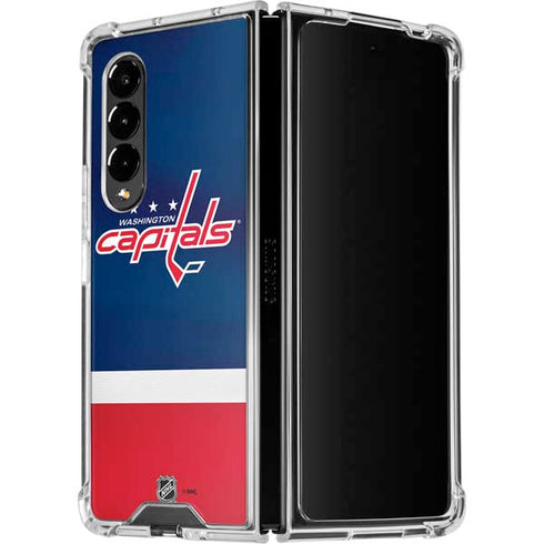 NHL Washington Capitals Jersey Galaxy Z Fold4 5G Clear Case