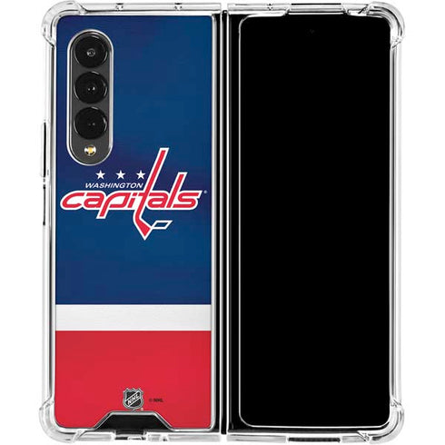 NHL Washington Capitals Jersey Galaxy Z Fold4 5G Clear Case