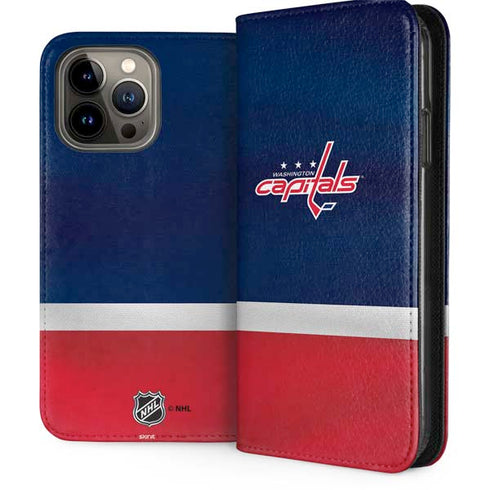 NHL Washington Capitals Jersey iPhone 15 Pro Max Folio Case