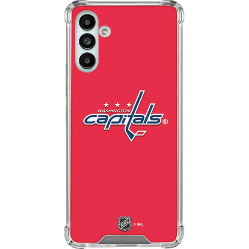 NHL Washington Capitals Solid Background Galaxy A13 5G Clear Case