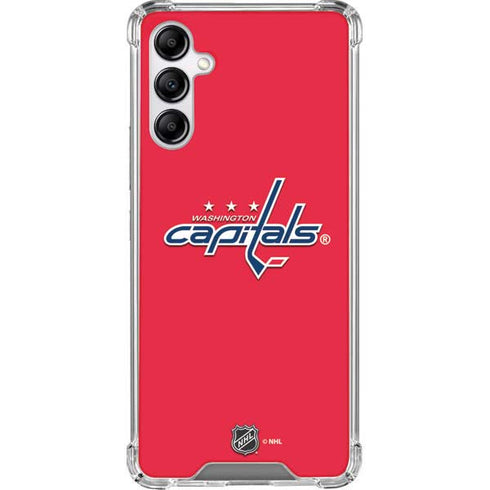NHL Washington Capitals Solid Background Galaxy A14 5G Clear Case
