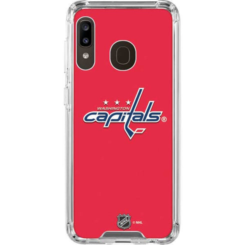 NHL Washington Capitals Solid Background Galaxy A30 Clear Case