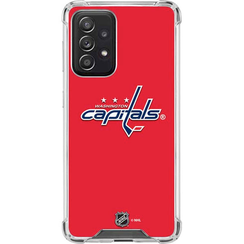 NHL Washington Capitals Solid Background Galaxy A52 5G Clear Case