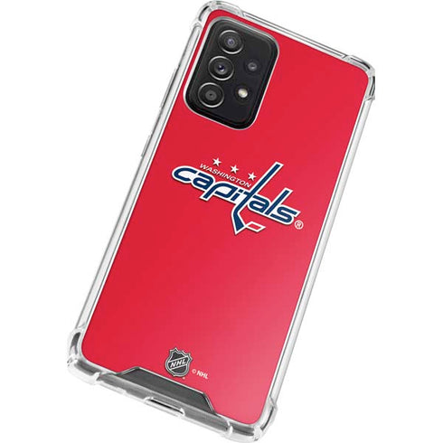 NHL Washington Capitals Solid Background Galaxy A52 5G Clear Case