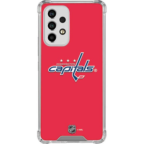 NHL Washington Capitals Solid Background Galaxy A53 5G Clear Case